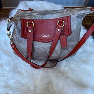 Coach Tan and Orange Bag